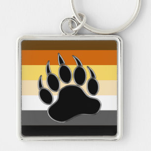 Llavero Bandera del Orgullo de Osos Gays Pata de Oso