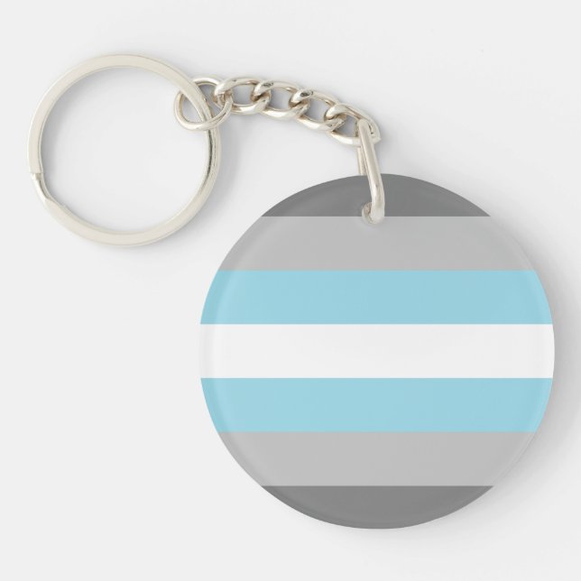 Llavero Bandera del Orgullo Demiboy (Frente)