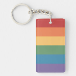 Llavero Bandera del Orgullo Gay con Efecto Heather