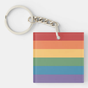 Llavero Bandera del Orgullo Gay con Efecto Heather