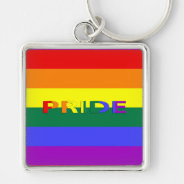 Llavero Bandera del orgullo gay LGBT Premium Square Keycha
