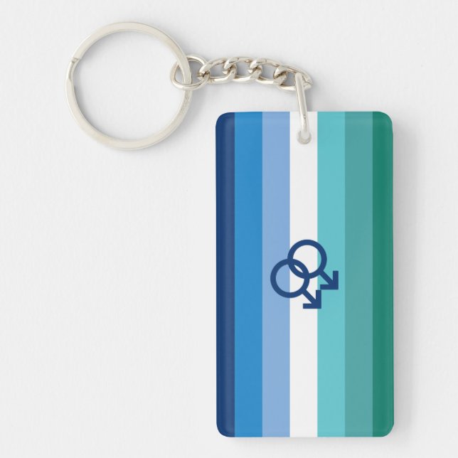 Llavero Bandera del Orgullo Gay Masculino MLM (Frente)