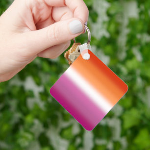 Llavero Bandera del Orgullo Lesbiano Gradiente - Bandera L