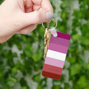 Llavero bandera del orgullo lésbico femenino de SlipperyJo
