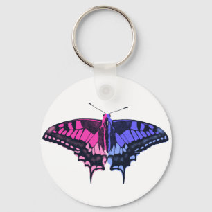 Llavero Bandera del Orgullo Omnisexual Mariposa Trasera