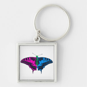 Llavero Bandera del Orgullo Polisexual Mariposa de cerda