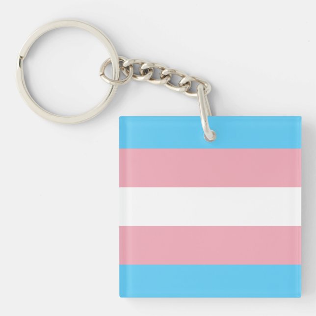 Llavero Bandera del Orgullo Transgénero (Frente)