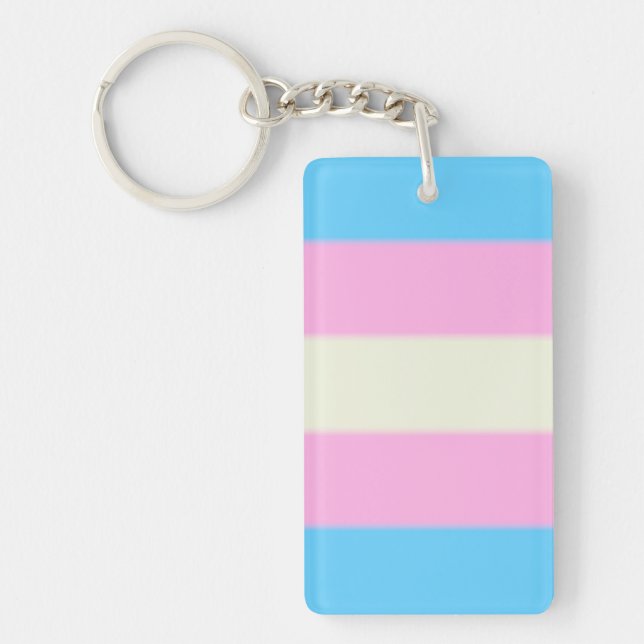 Llavero Bandera del orgullo transgénero caído (Frente)