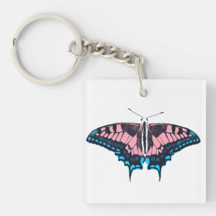 Llavero Bandera del Orgullo Transgénero Mariposa Tradicion