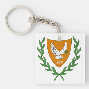 Llavero bandera emblema símbolo escudo de armas país chipr