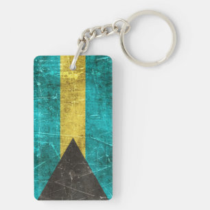 Llavero Bandera envejecida y rasguñada del vintage de