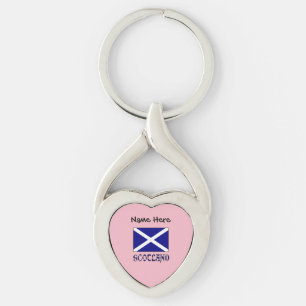Llavero Bandera escocesa personalización negra Escocia 