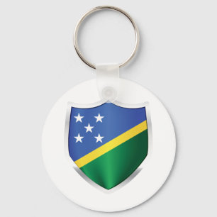 Llavero Bandera Escudo de plata de las Islas Salomón
