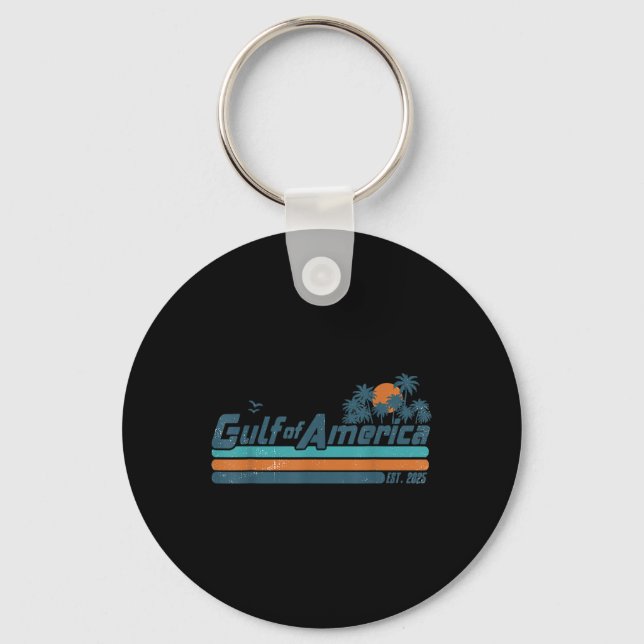 Llavero Bandera Estadounidense 2025 Del Golfo Retro De Est (Anverso)