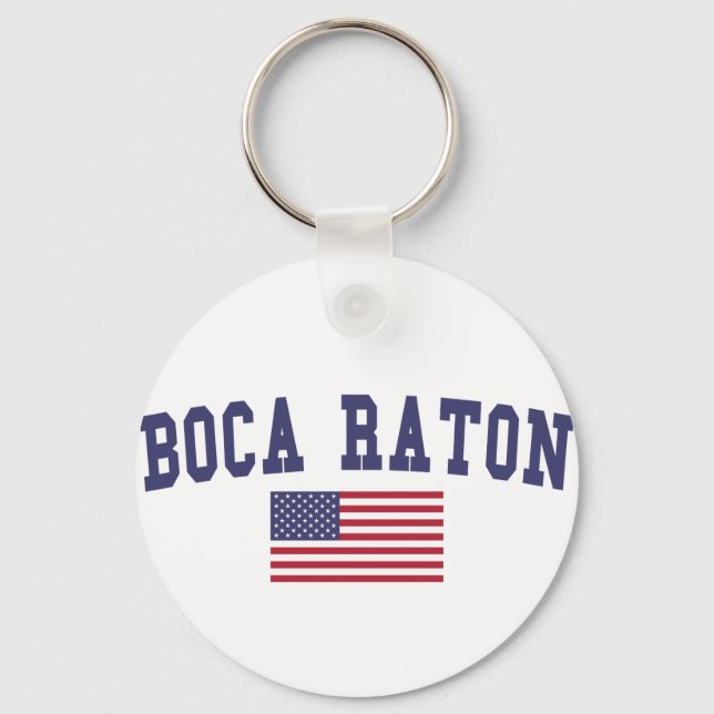 Llavero Bandera estadounidense Boca Raton (Anverso)