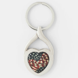 Llavero Bandera estadounidense-camuflaje por Shirley Taylo