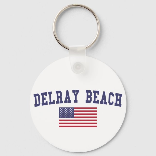 Llavero Bandera estadounidense de Delray Beach (Anverso)