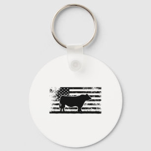 Llavero Bandera estadounidense de EE. UU. - Vaca americana