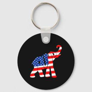 Llavero Bandera estadounidense de elefante Trump para muje