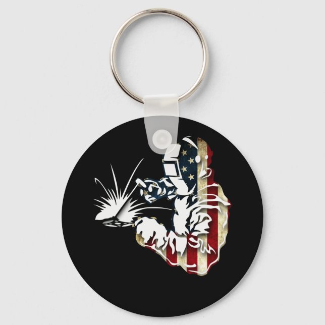 Llavero Bandera estadounidense de soldadura Regalo de gale (Anverso)