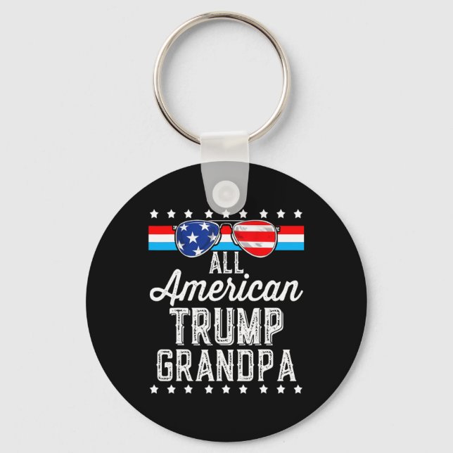 Llavero Bandera estadounidense del abuelo de Trump estadou (Anverso)