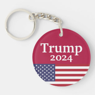 Llavero Bandera estadounidense del Donald Trump rojo 2024