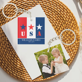 Llavero Bandera estadounidense divertida, Estados Unidos p