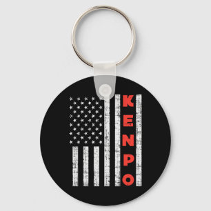 Llavero Bandera Estadounidense Kenpo Vintage Patriótico Ke
