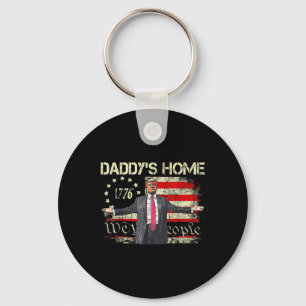 Llavero Bandera estadounidense Trump 2024 Daddys Home We t