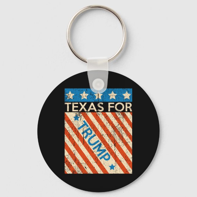 Llavero Bandera estadounidense Trump reelección Texas Trum (Anverso)