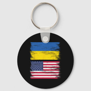 Llavero Bandera estadounidense ucraniana Ucrania Estados U
