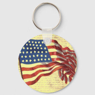Llavero Bandera estadounidense vintage