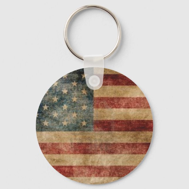 Llavero Bandera estadounidense vintage (Anverso)