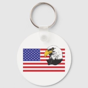 Llavero Bandera estadounidense y águila