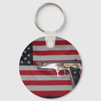 Llavero Bandera estadounidense y cadena de armas