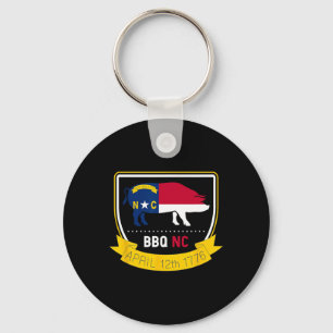 Llavero Bandera Estatal De Carolina Del Norte Bbq Nc 1776