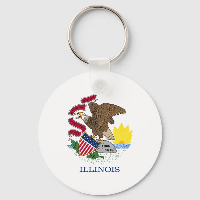 Llavero Bandera Estatal de Illinois (Anverso)