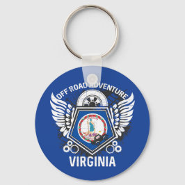Llavero Bandera Estatal de Virginia Off Road Adventure 4x4