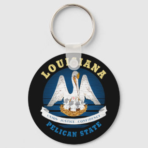 LLAVERO BANDERA ESTATAL LOUISIANA PELICANA