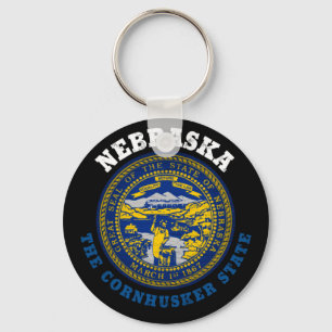 LLAVERO BANDERA ESTATAL NEBRASKA CORNHUSKER