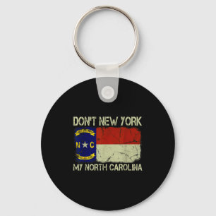 Llavero Bandera estatal vintage no Nueva York mi Carolina