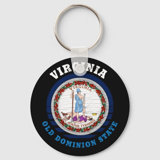 LLAVERO BANDERA ESTATAL VIRGINIA DE LA ANTIGUA DOMINIÓN (Anverso)