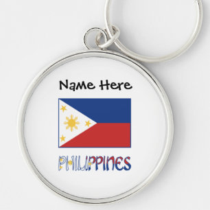 Llavero Bandera Filipina de Filipinas Personalizada