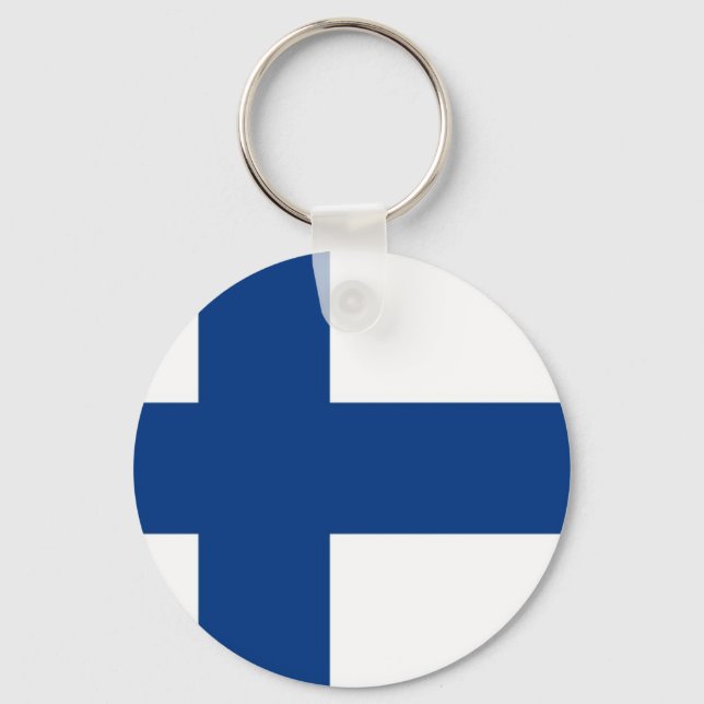 Llavero Bandera finlandesa (Anverso)