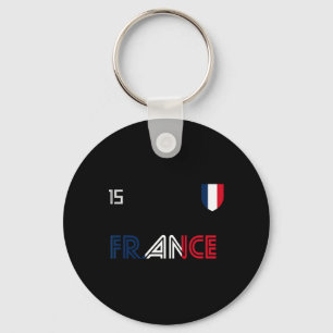 Llavero Bandera Francesa Fútbol Retro Francia