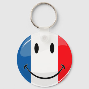 Llavero Bandera francesa sonriente