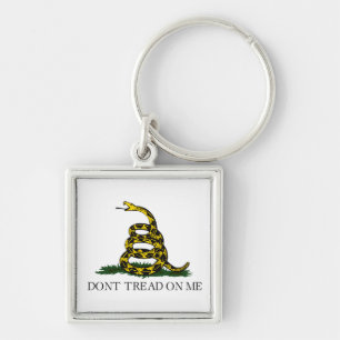 Llavero Bandera Gadsden No Pises Libertario Amarillo