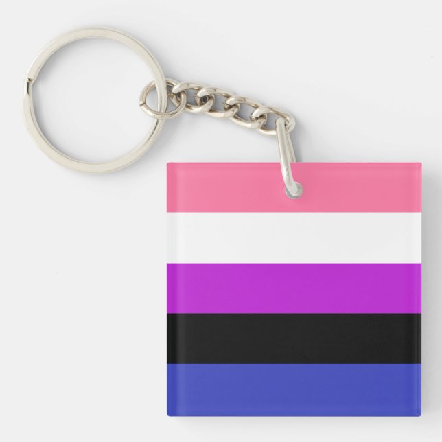 Llavero Bandera Genderfluid (Frente)