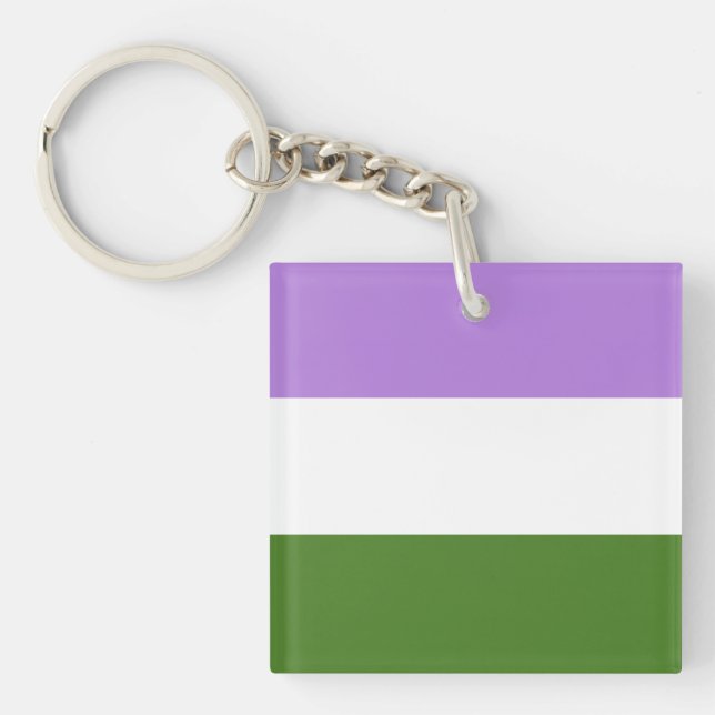 Llavero Bandera Genderqueer (Frente)