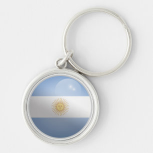 Llavero Bandera glamurosa de Argentina